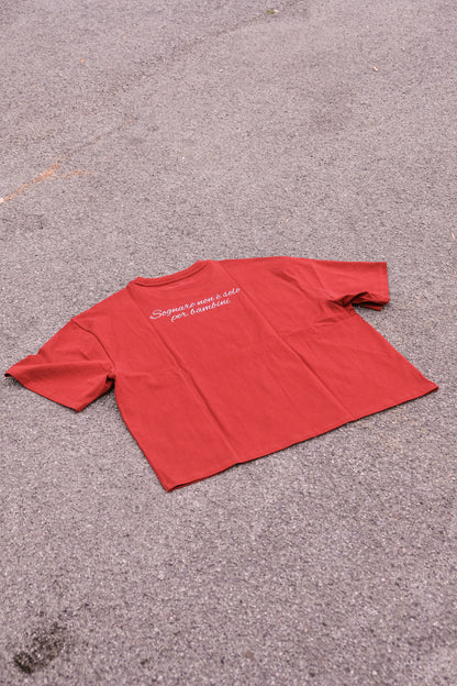 ART of DREAMING BASIC TEE RED BURGUNDY
