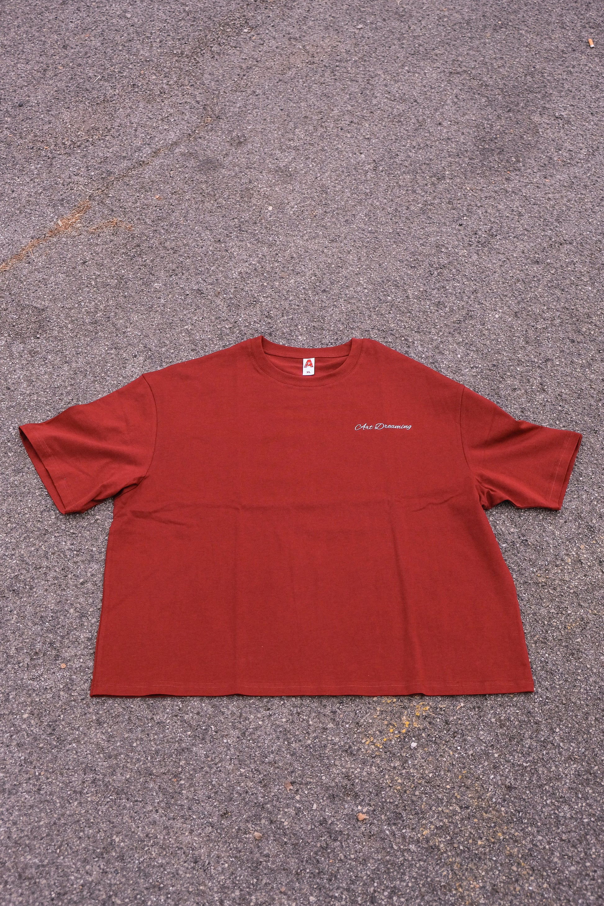 ART of DREAMING BASIC TEE RED BURGUNDY