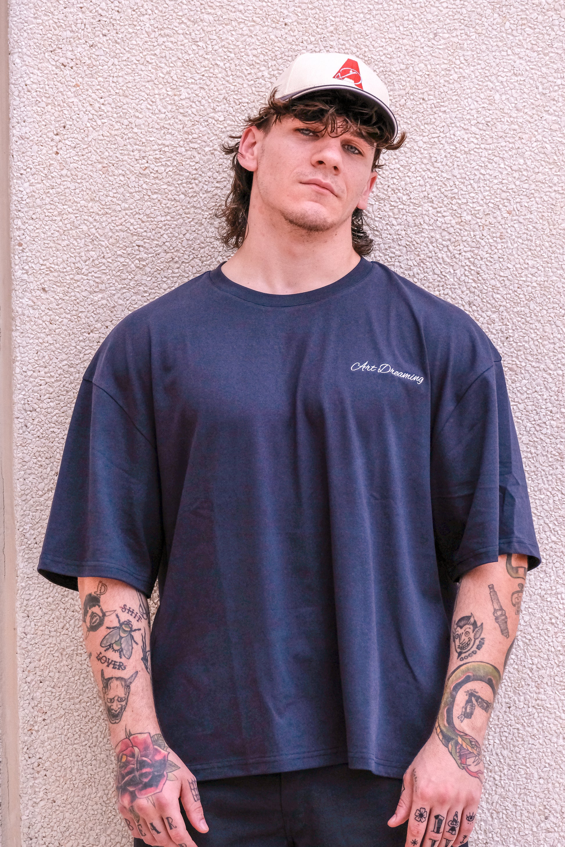 ART of DREAMING BASIC TEE BLACK NAVY
